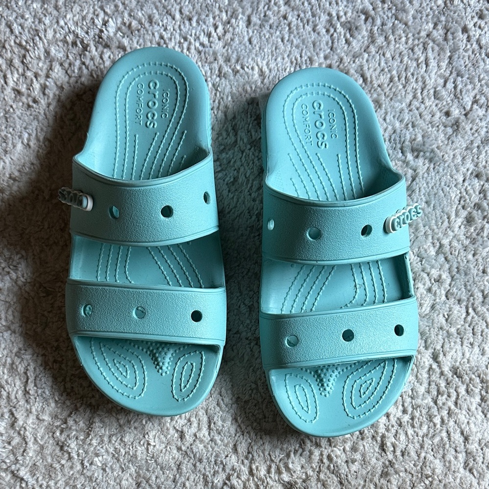 CROCS Light Blue Slide Sandals